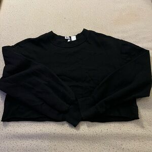 Cropped black sweater